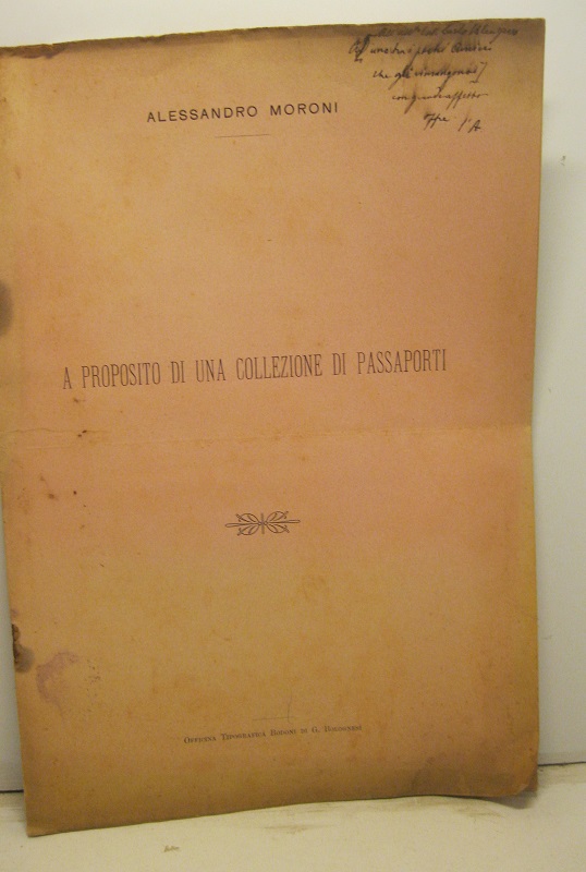 A proposito di una collezione di passaporti