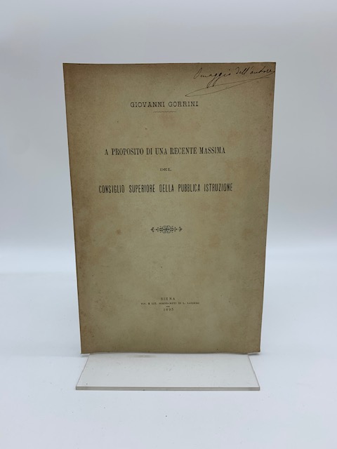 A proposito di una recente massima del Consiglio superiore della …