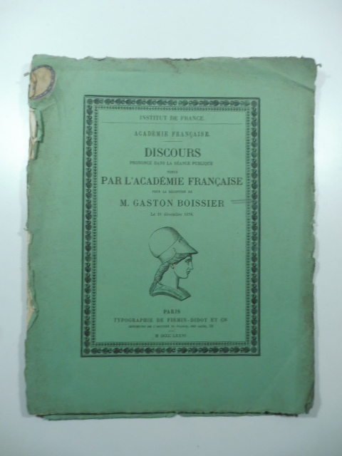 Academie francaise. Discours prononce' dans la seance publique tenue par …