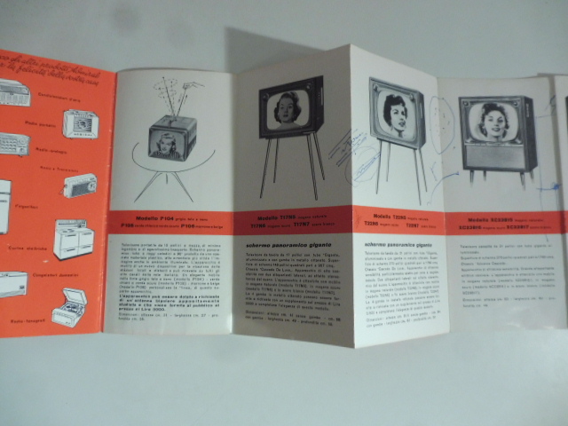 Admiral televisori. Pieghevole pubblicitario