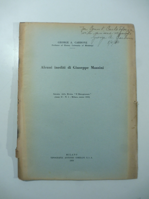 Alcuni inediti di Giuseppe Mazzini