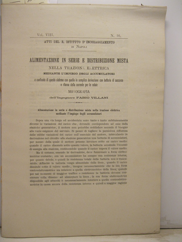 Alimentazione in serie e distribuzione mista nella trazione elettrica mediante …