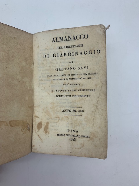 Almanacco per i dilettanti di giardinaggio.anno III, 1826