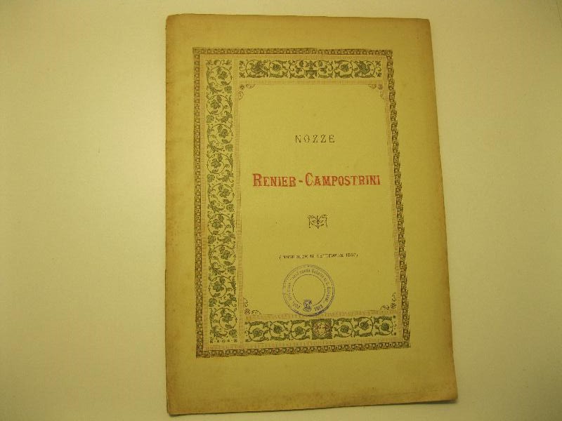 Aneddoto enipontino. Nozze Renier - Campostrini. Innsbruck 19 settembre 1887