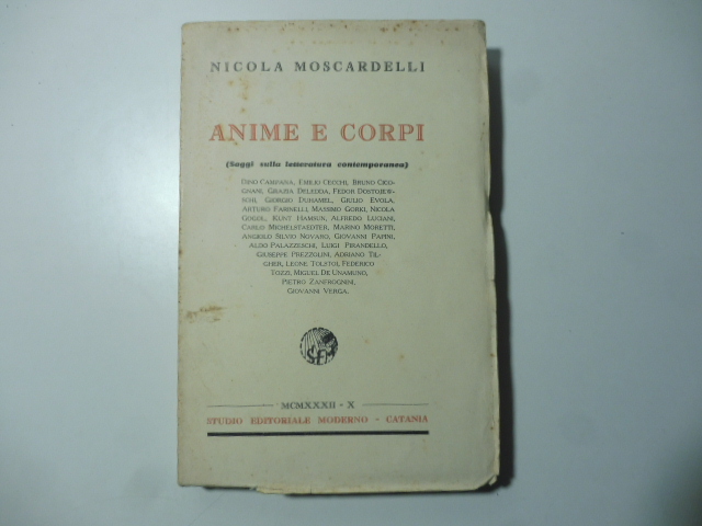 Anime e corpi (Saggi sulla letteratura contemporanea)