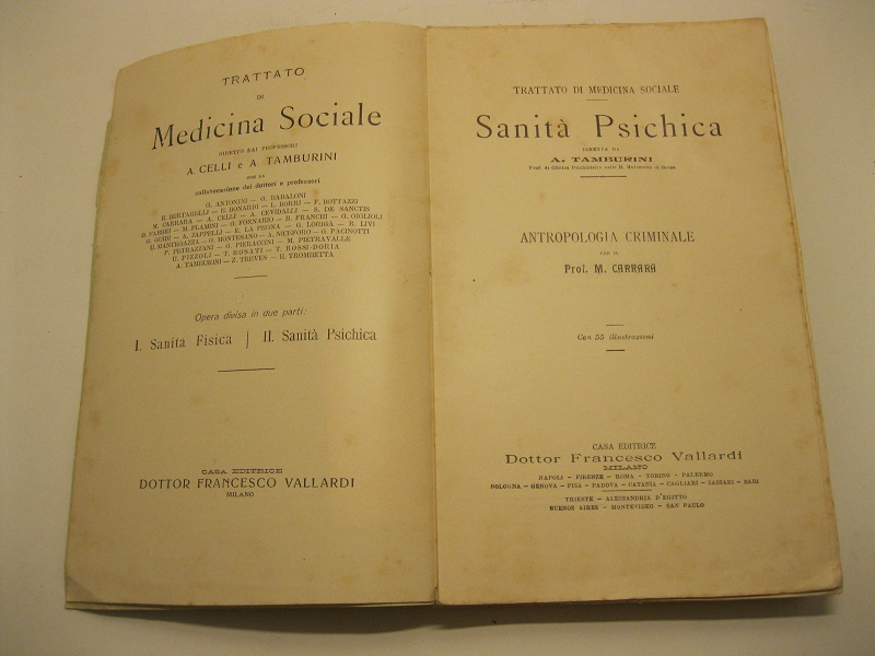 Antropologia criminale per il Prof. M. Carrara. Con 55 illustrazioni
