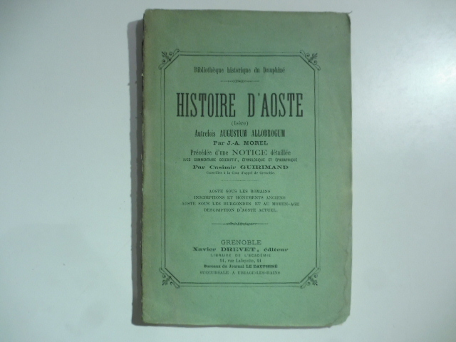 Aoste autrefois Augustum Allobrogum (Isere)