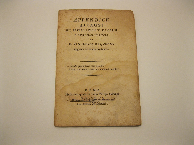 Appendice ai saggi sul ristabilimento de' greci e de' romani …