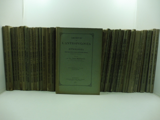 ARCHIVIO PER L'ANTROPOLOGIA E LA ETNOLOGIA. Organo della Societa' italiana …