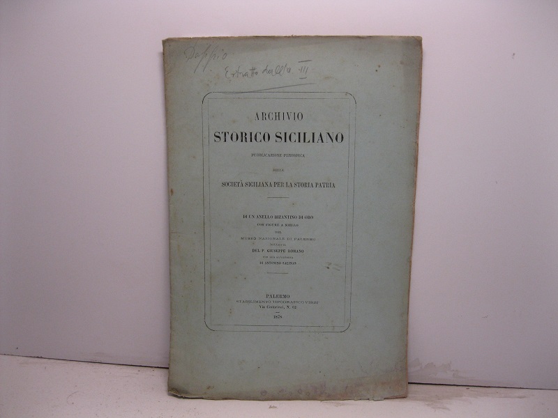 Archivio storico siciliano. Pubblicazione periodica della Societa' Siciliana per la …
