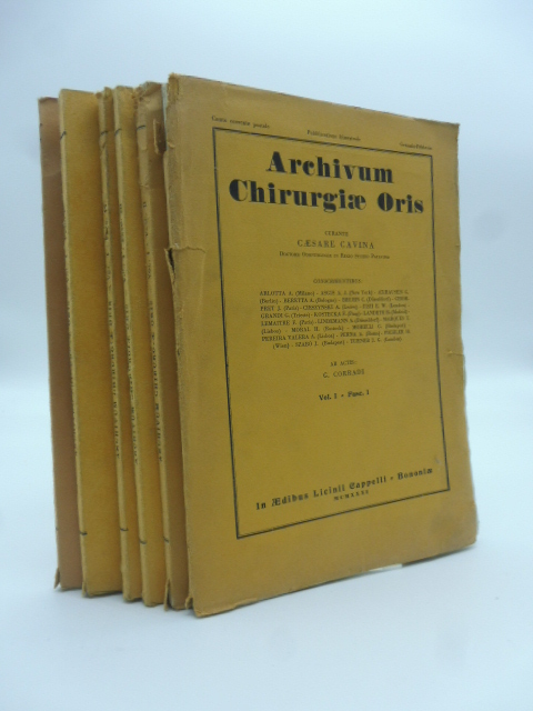 Archivum Chirurgiae Oris. Vol. I. Fascicoli I-II-III-IV-V-VI (1930-1932)