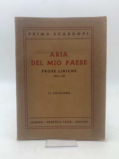 aria del mio paese prose liriche 1921-22