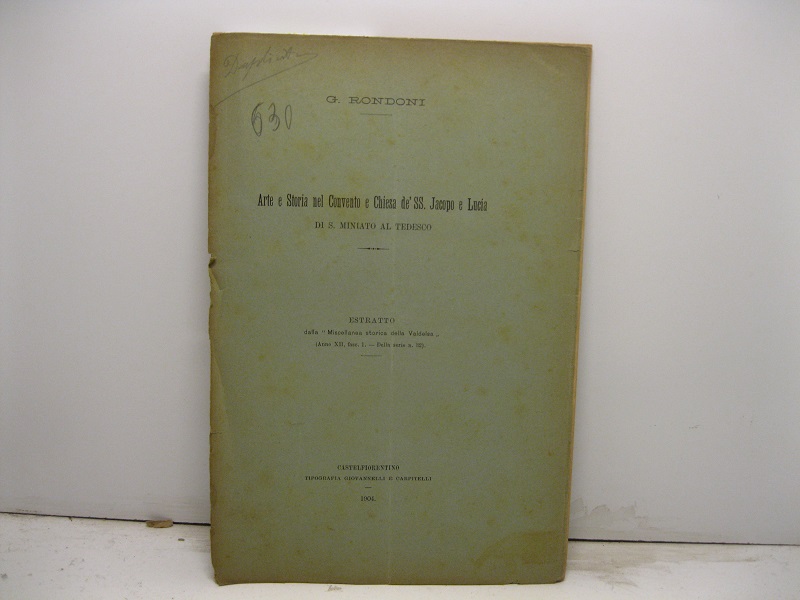 Arte e Storia nel Convento e Chiesa de' SS Jacopo …