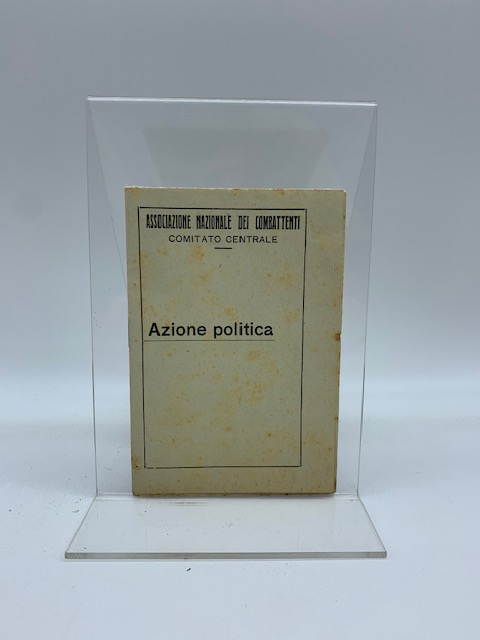 Associazione nazionale dei combattenti. Comitato centrale. Azione politica