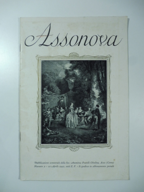 Assonova. Cotonificio Fratelli Oltolina, Asso (Como). Pubblicazione semestrale