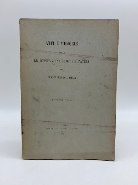 Atti e memorie delle RR. Deputazioni di storia patria per …