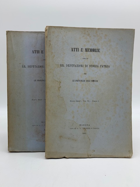 Atti e memorie delle RR. Deputazioni di storia patria per …