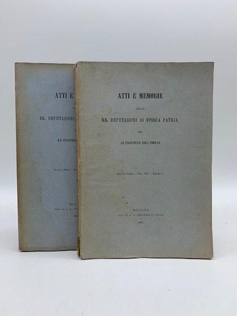 Atti e memorie delle RR. Deputazioni di storia patria per …