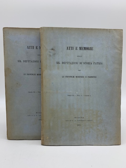 Atti e memorie delle RR. Deputazioni di storia patria per …