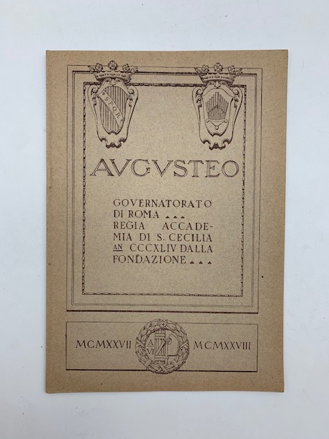Augusteo. Stagione 1927-28. Nono concerto popolare di musica da camera. …