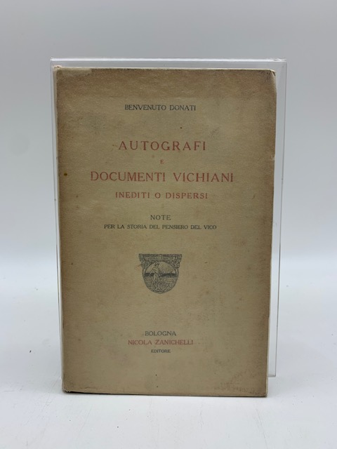 Autografi e documenti vichiani inediti o dispersi. Note per la …