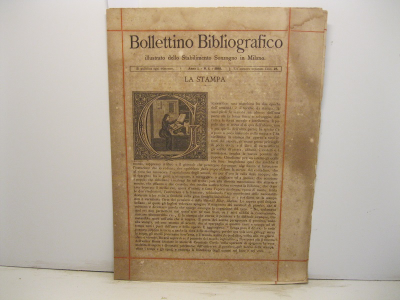 Bollettino bibliografico illustrato dello Stabilimento Sonzogno in Milano. Anno I, …