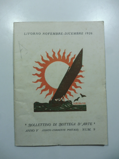 Bollettino di Bottega d'Arte, Livorno, num. 9, novembre-dicembre 1926. Mostra …
