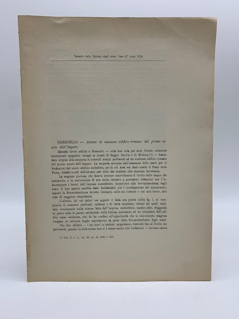 Brescello. Avanzi di suntuoso edificio romano del primo secolo dell'Impero