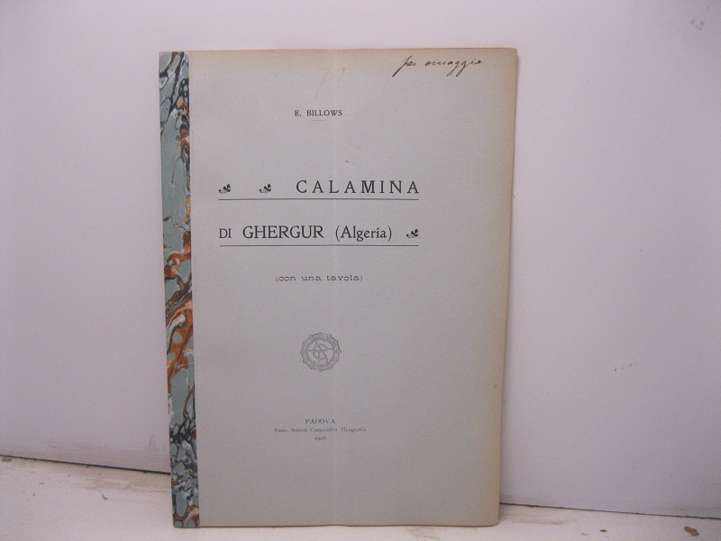 Calamina di Ghergur (Algeria) con una tavola