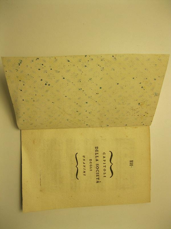 CAPITOLI DELLA SOCIETA' DEGLI UNANIMI