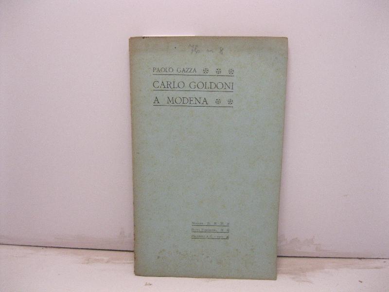 Carlo Goldoni a Modena