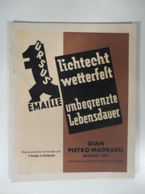 Cartelli di smalto Ursus. Emaillierwerk Gottfried Dichanz Berlin