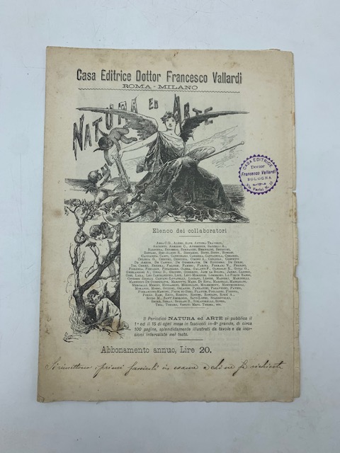 Casa editrice Dottor Francesco Vallardi. Sommario dei numeri del primo …