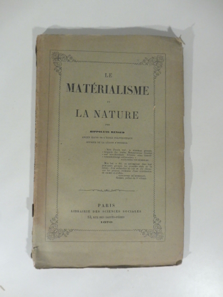 Le materialisme et la nature