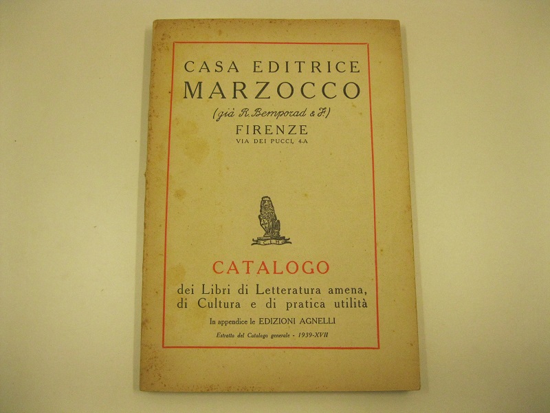 Catalogo dei libri di letteratura amena di cultura e di …