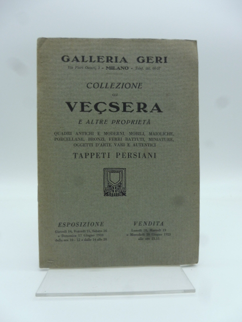 Catalogo dei quadri antichi e moderni della collezione gia' Vecsera …