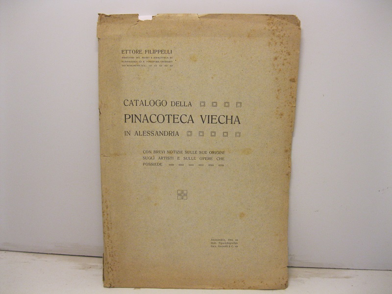 Catalogo della pinacoteca Viecha in Alessandria con brevi notizie sulle …