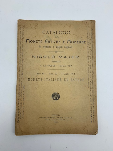 Catalogo di monete antiche e moderne in vendita a prezzi …