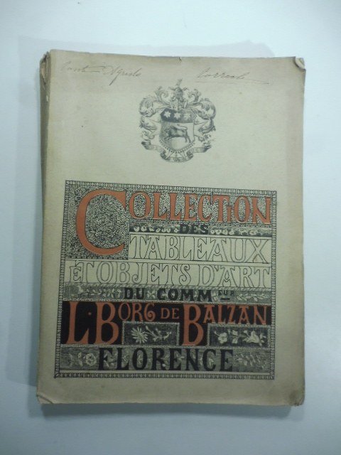 Catalogue du musee L. Borg De Balzan a Florence. Lundi' …