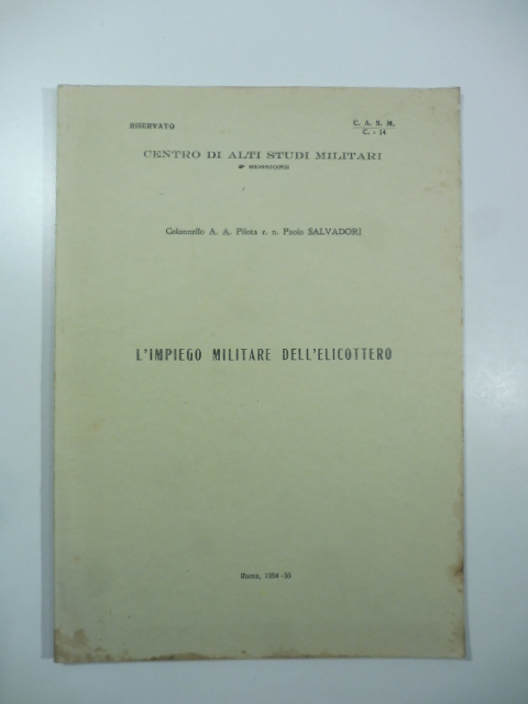 Centro di alti studi militari. L'impiego militare dell'elicottero