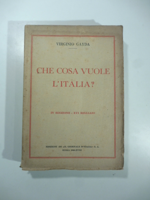 Che cosa vuole l'Italia