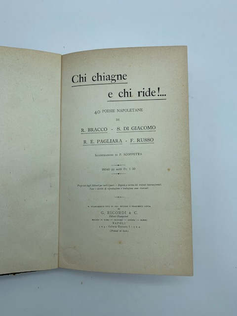 Chi chiagne e chi ride!. 40 poesie napoletane