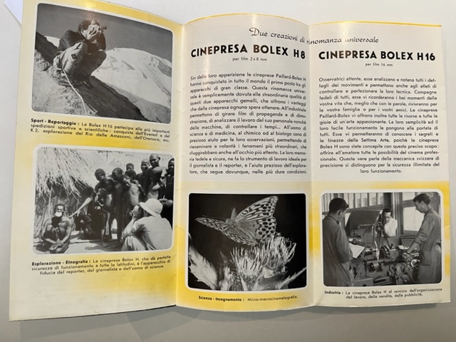 Cineprese Bolex H8-H16 (pieghevole pubblicitario)