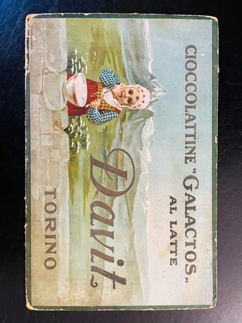 Cioccolatine Galactos al latte Davit, Torino (Cartone pubblicitario)