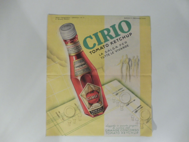 Cirio tomato Ketchup la salsa per tutte le vivande. Pieghevole …