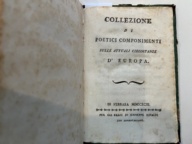 Collezione di poetici componimenti sulle attuali circostanze d'Europa