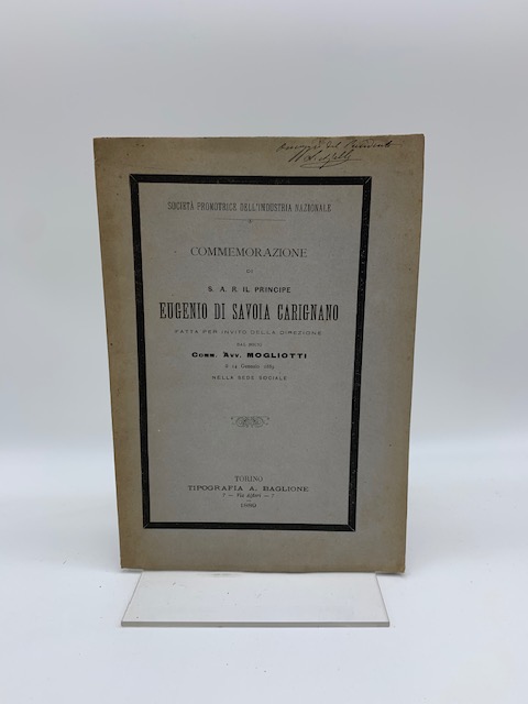 Commemorazione di S.A.R. il Principe di Savoia Carignano fatta per …