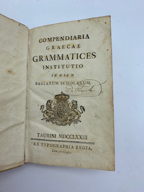Compendiaria Graecae grammatices institutio in usum Regiarum Scholarum