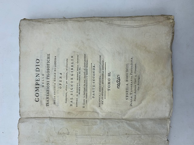 Compendio delle transazioni filosofiche della Societa' Reale di Londra. Parte …