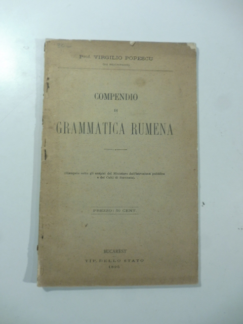 Compendio di grammatica rumena